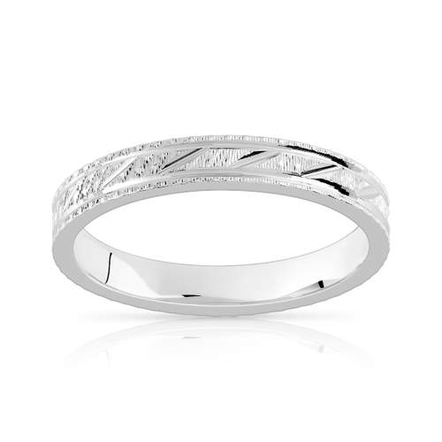 Alliance argent 925 diamanté 3 mm