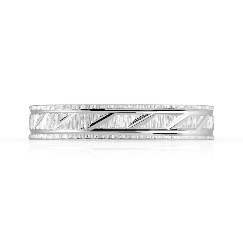 Alliance argent 925 diamanté 4 mm - vue 3