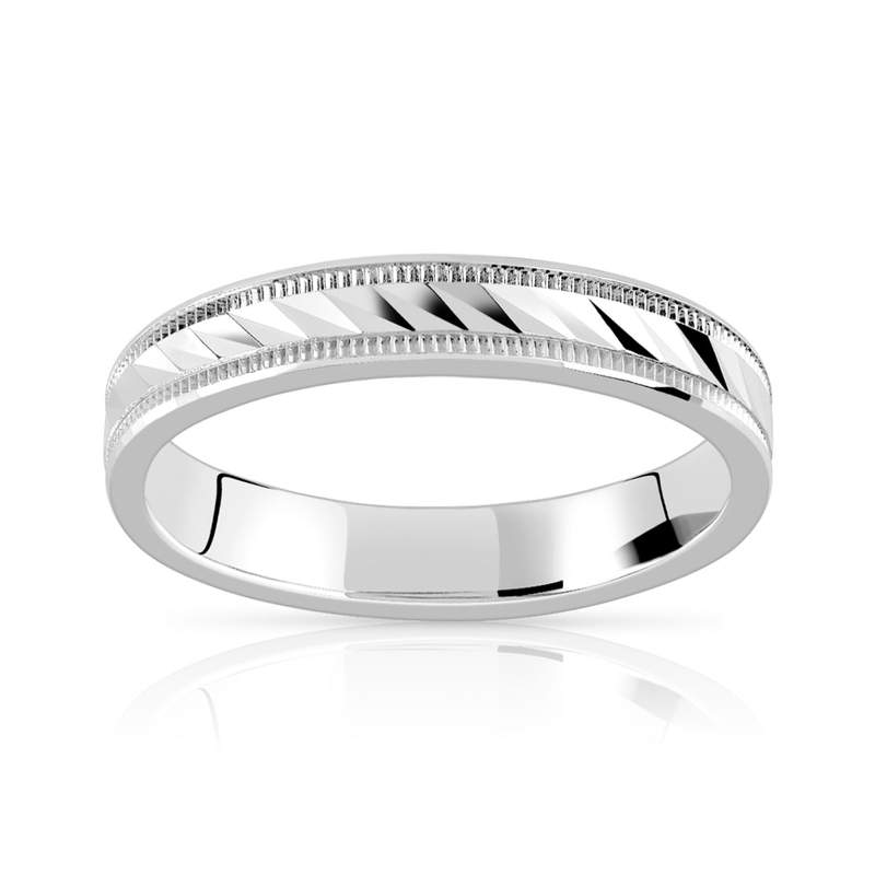 925 Sterling Silver Wedding Band, 4 mm - View 1