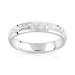 Alliance argent 925 diamanté 4 mm - vue 1
