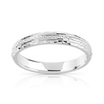 Alliance argent 925 diamanté 3 mm - vue 1