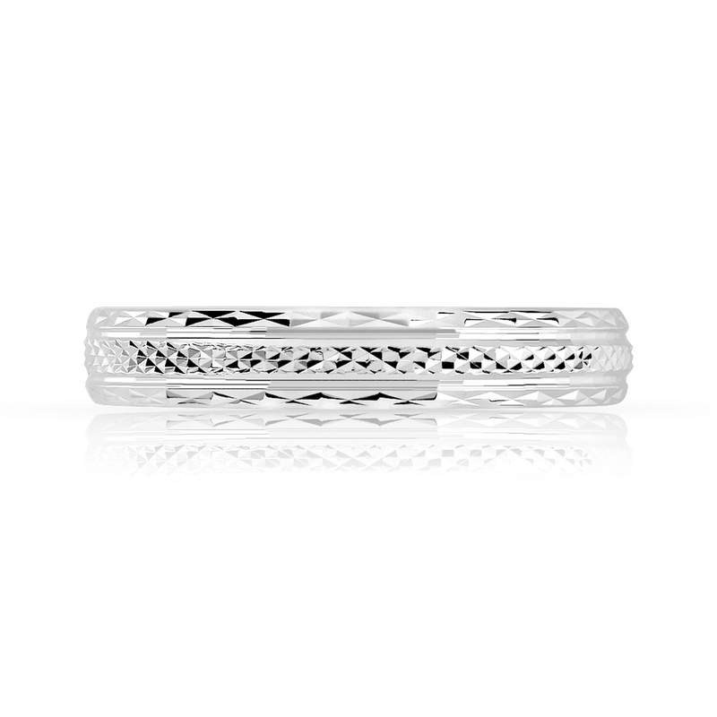 Alliance argent 925 diamanté 4 mm - vue 3