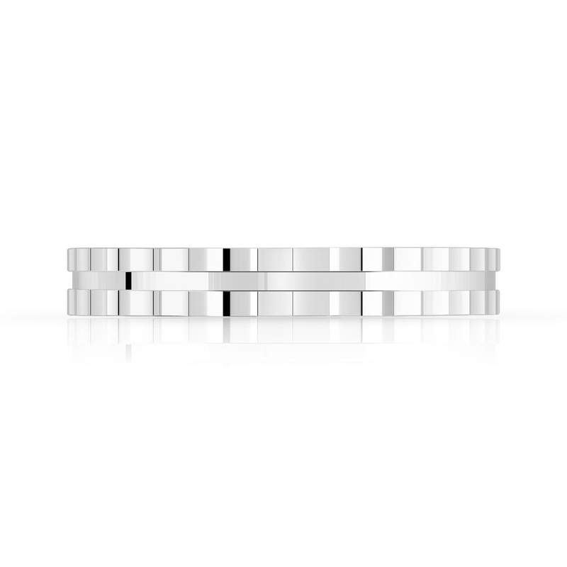 Alliance argent 925 crantée 3 mm - vue 3