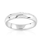 Alliance argent 925 diamanté 4 mm - vue 1