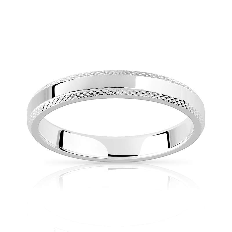Alliance argent 925 diamanté 3 mm - vue 1