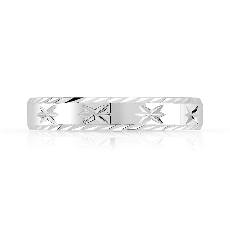 Alliance argent 925 diamanté 4 mm - vue 3
