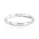 Alliance argent 925 diamants 2,20 mm - vue 1