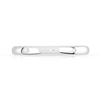 Alliance argent 925 diamants 2,20 mm