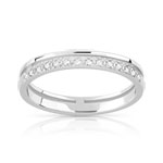 Alliance argent 925 diamants 0.10 ct 3 mm - vue 1