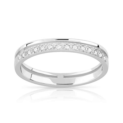 Alliance argent 925 diamants 0.10 ct 3 mm