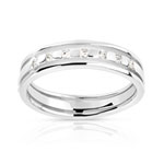 Alliance argent 925 ajourée diamants 4,3 mm - vue 1
