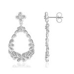 Boucles d'oreilles argent 925 zirconias - vue 1