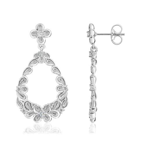 Boucles d'oreilles argent 925 zirconias