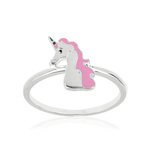 Bague argent 925 laque licorne - vue 1