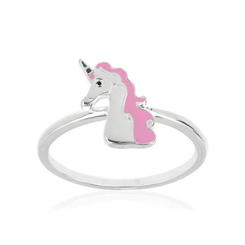 Bague argent 925 laque licorne
