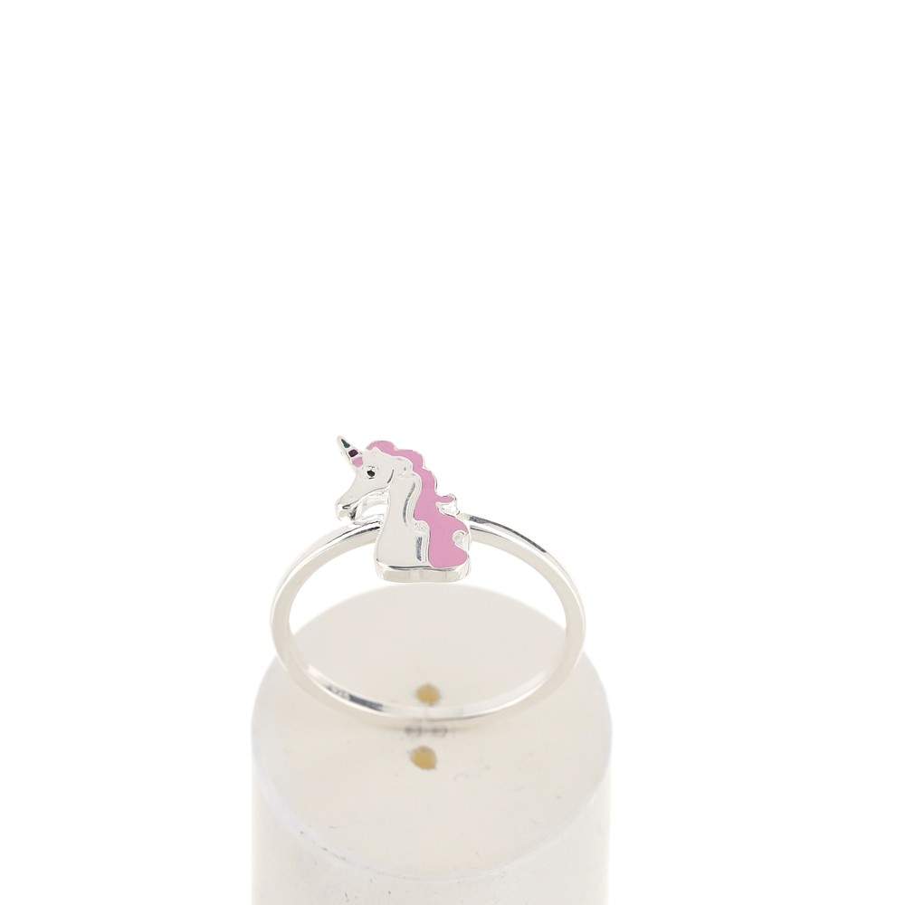 Bague argent 925 laque licorne - vue 1