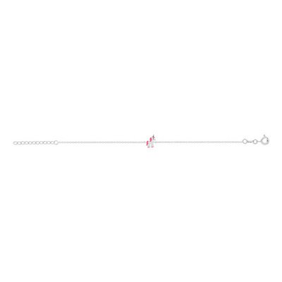 Bracelet argent 925 laque licorne 17 cm - vue 1