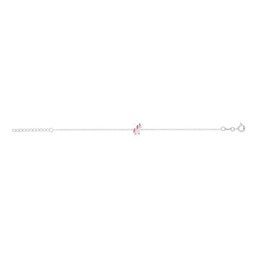Bracelet argent 925 laque licorne 17 cm