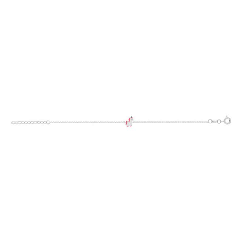 Bracelet argent 925 laque licorne 17 cm - vue 1