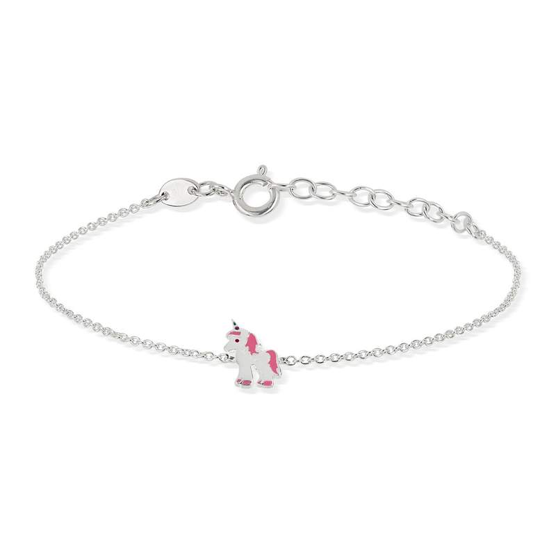 Bracelet argent 925 laque licorne 17 cm - vue 2