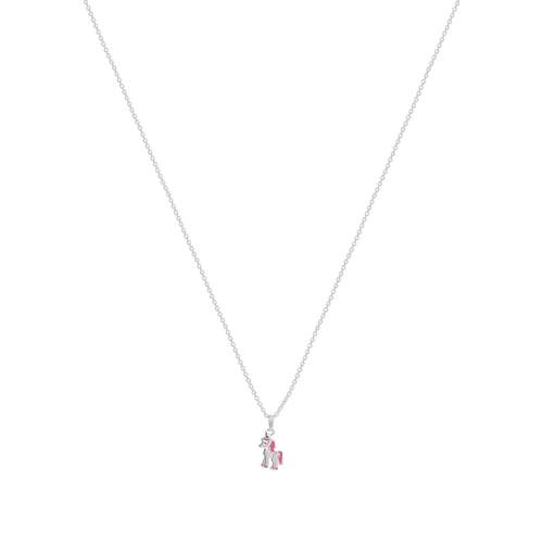 Collier argent 925 licorne laque 41 cm