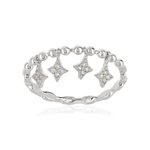 Bague argent 925 zirconias - vue 1
