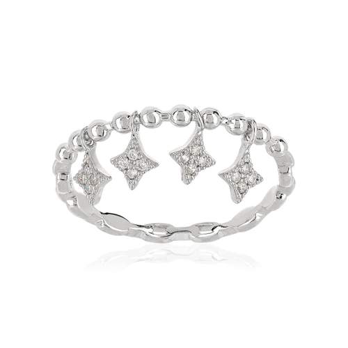Silver ring 925 zirconias