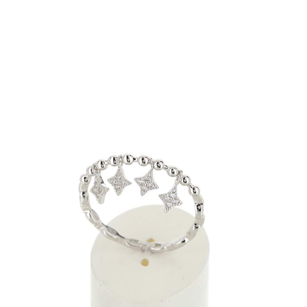 Bague argent 925 zirconias - vue 2