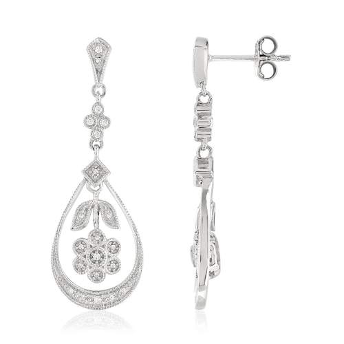 Boucles d'oreilles argent 925 zirconia