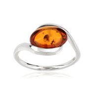 Bague argent 925 ambre