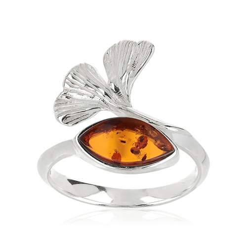 Bague argent 925 ambre