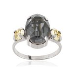 Bague argent 925 cristaux - vue 1