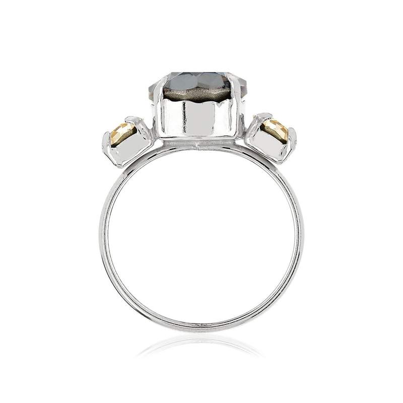 Bague argent 925 cristaux - vue 2