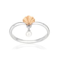 Bague Disney argent 2 tons perle de culture