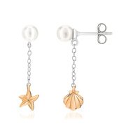 Boucles d'oreilles argent 925 2 t perles Disney