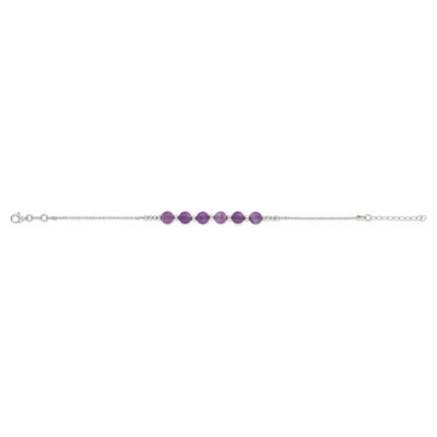 Bracelet argent 925 amethystes 17 à 20 cm - vue V1