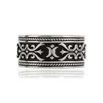 Bague argent 925 finition noire oxydée - vue 2