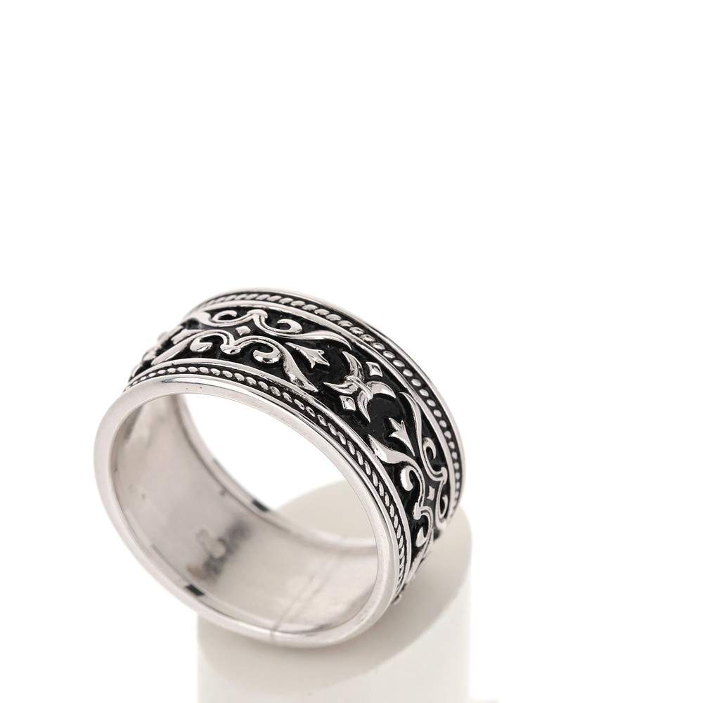 Bague argent 925 finition noire oxydée - vue 3