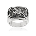Bague argent 925 finition noire oxydée - vue 1