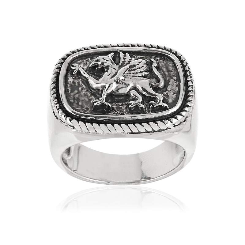 Bague argent 925 finition noire oxydée - vue 1