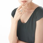 Bague argent 925 2 tons zirconia - vue porté 1