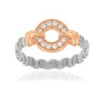 Bague argent 925 2 tons zirconia - vue 1