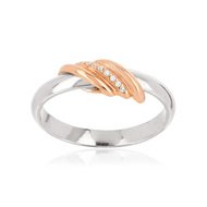 Bague argent 925 2 tons zirconia