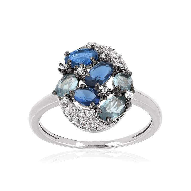 Bague argent 925 zirconia - vue 1