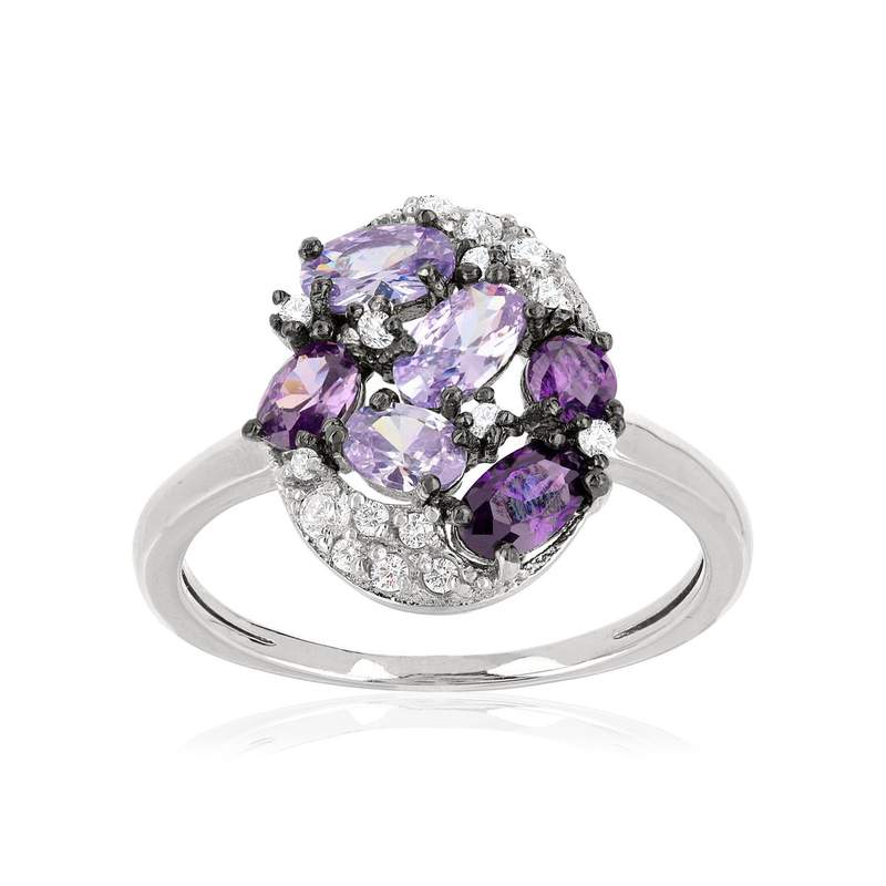 Bague argent 925 zirconia - vue 1