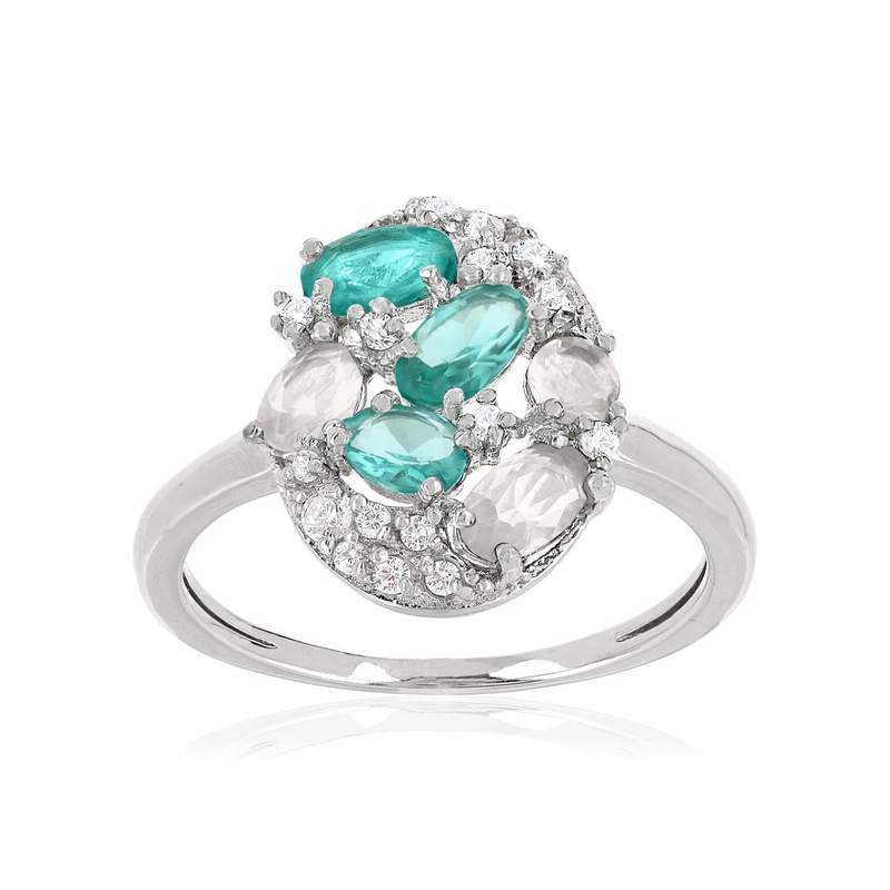 Bague argent 925 zirconia - vue 1