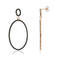 Boucles d'oreilles argent 925 rosé zirconias