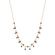 Collier argent 925 rosé zirconias 38 à 43 cm