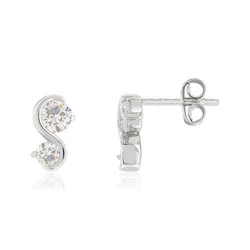 Boucles d'oreilles argent 925 zirconias