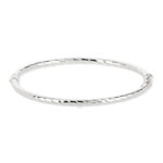 Bracelet jonc argent 925 torsadé - vue 1